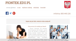 Desktop Screenshot of piontek.edu.pl